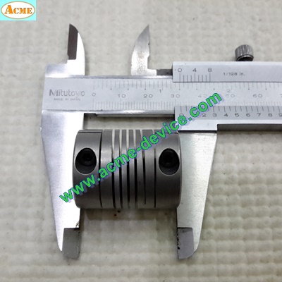 Coupling HELICAL ขนาด ID 6.25/6.25mm, OD 26mm, L 32mm, Stainless, HCR100-8-8