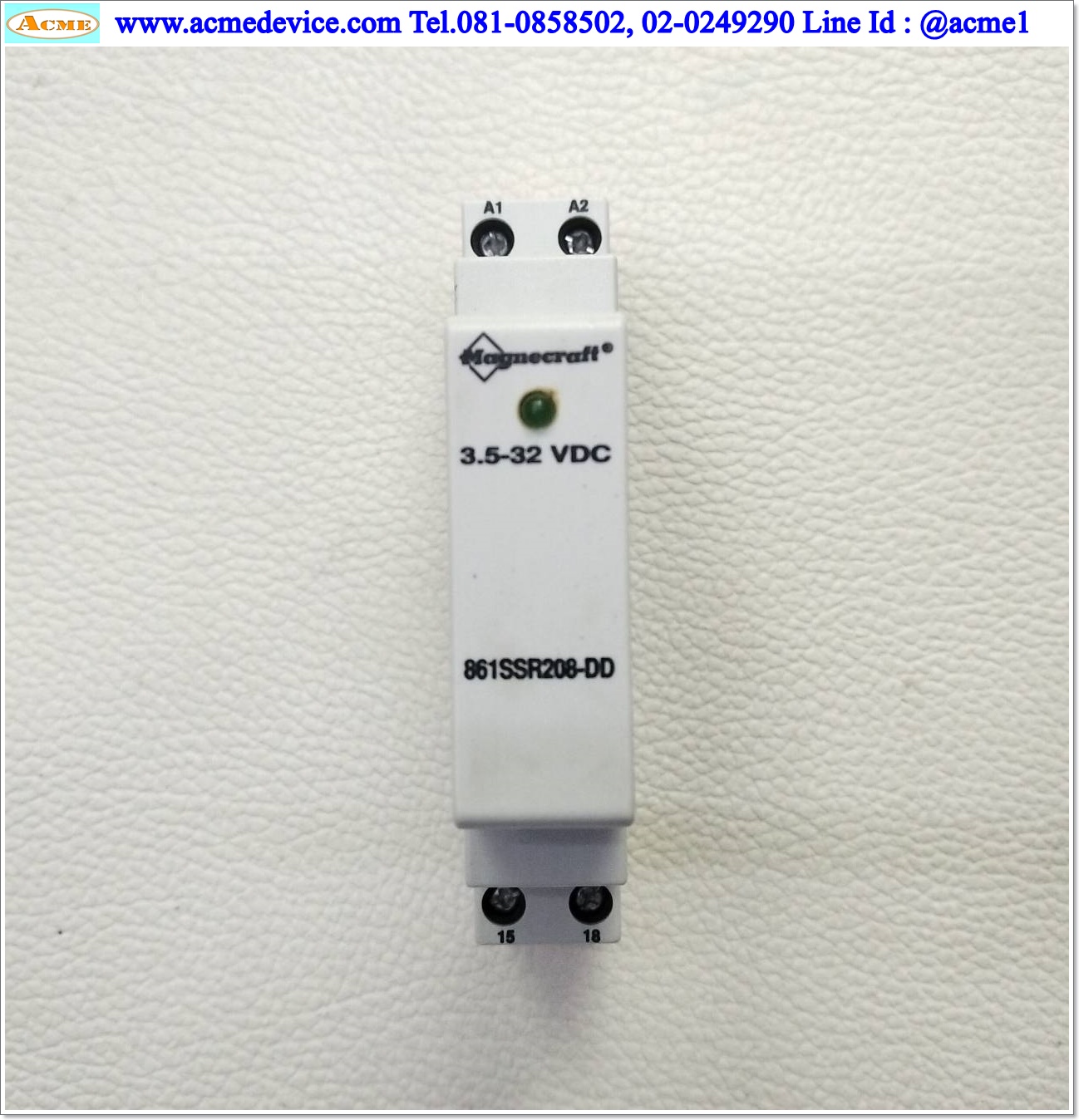 Solid State Relay Schneider รุ่น 861SSR208-DD, Input 3.5 to 32 Vdc, Output 3 to 150 Vdc 8A
