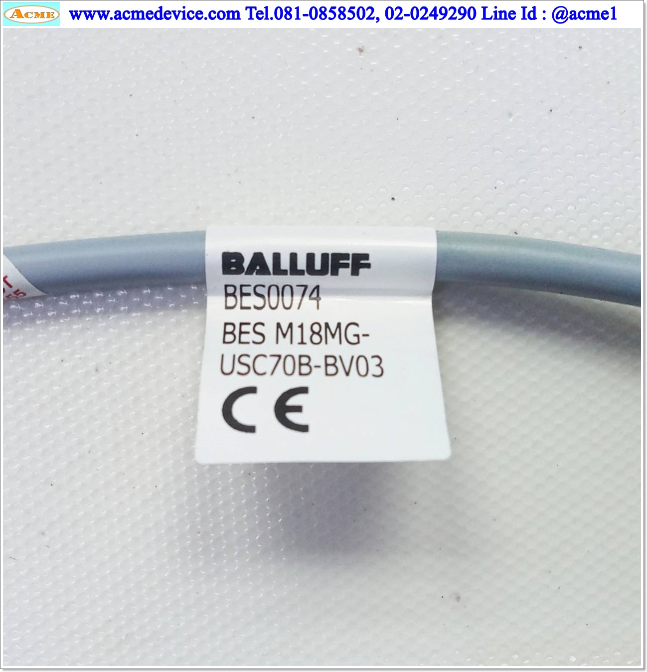 Proximity Balluff รุ่น BES M18MG-USC70B-BV03, M18, 2wire, ระยะ 7 mm, NO, Shielded, Inductive