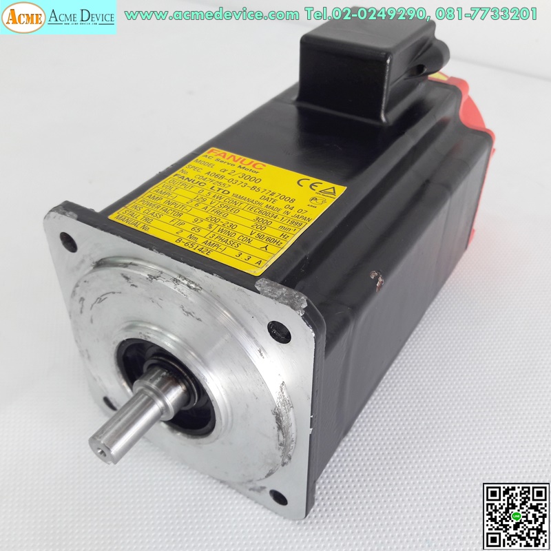Servo Motor Fanuc รุ่น A06B-0373-B577#7008, 0.5kW, 2Nm & Pulsecoder A860-0365-T001