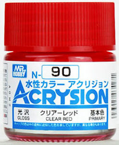 ACRYSION N90 CLEAR RED สีแดงใส สีทาหรือพ่นสุตรน้ำ