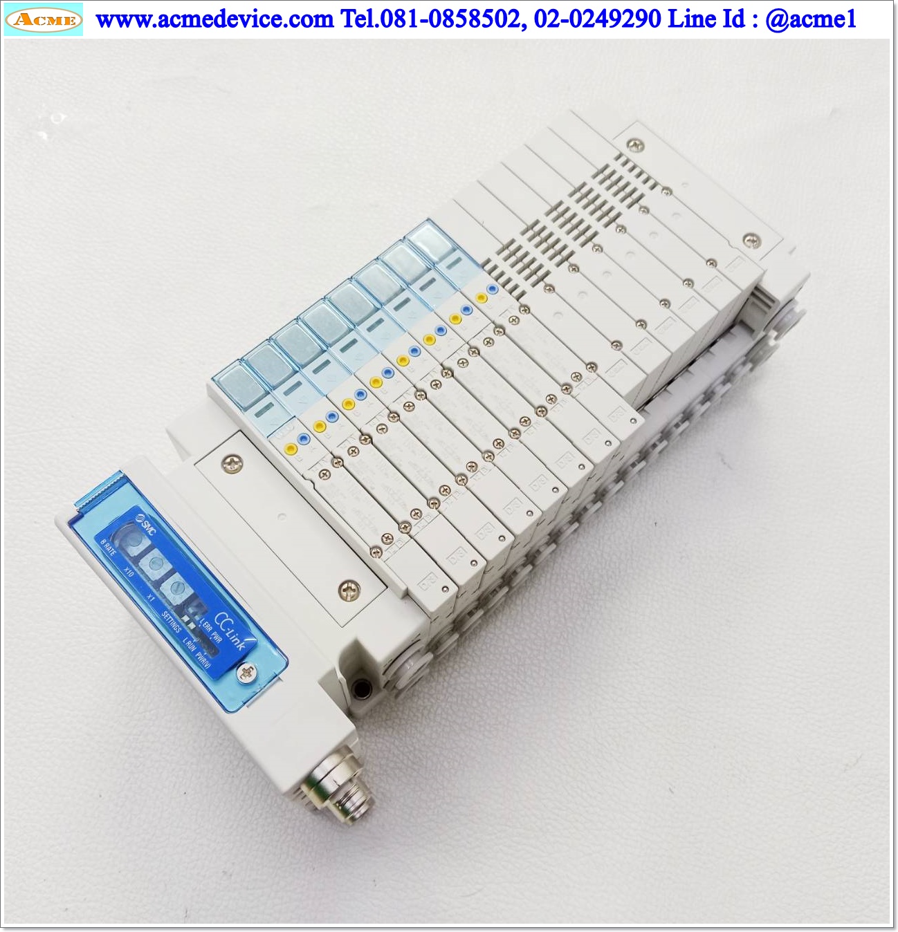 Solenoid Valve SMC รุ่น SY3300-5U1(8) + CC-Link EX260-SMJ1, Double Coil, 24Vdc