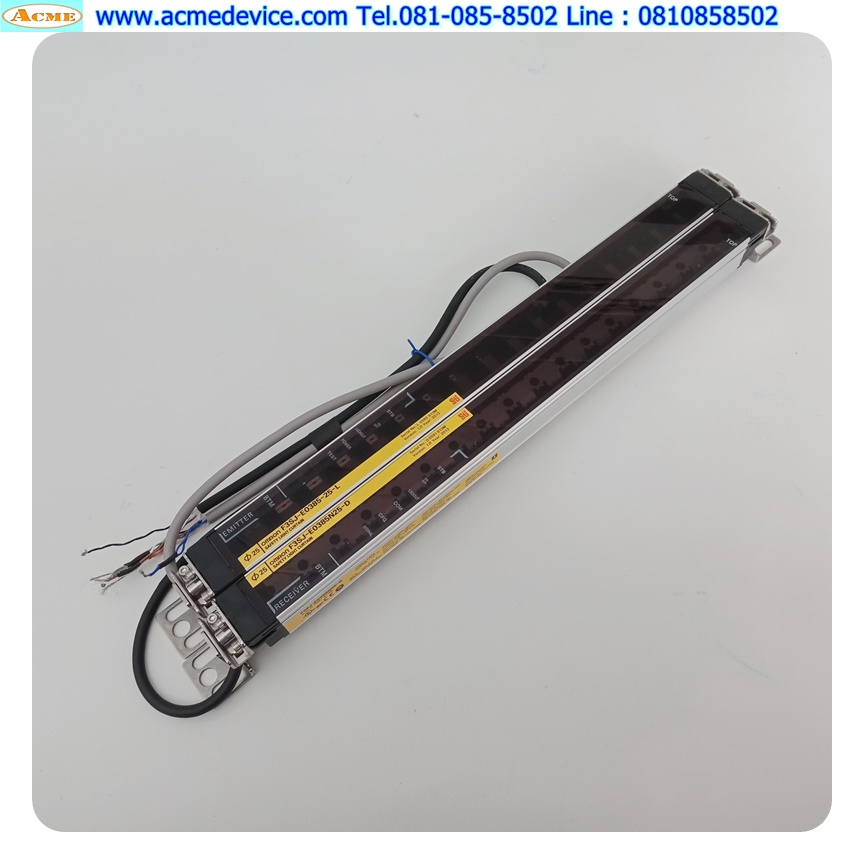 Area Sensor Omron รุ่น F3SJ-E0385-25-L+F3SJ-E0385N25-D, Output NPN, ยาว 385 mm., ระยะตรวจจับ 0.2-7 mm.