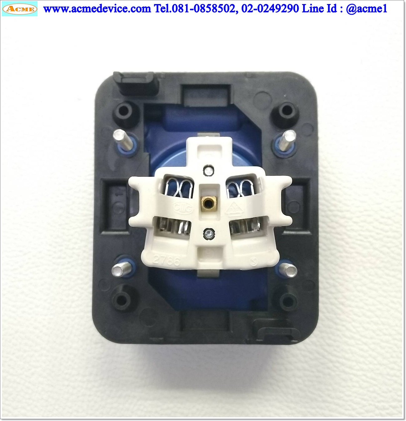 Complete PG socket Blue Merten รุ่น 279075, 250V, 16A, IP44