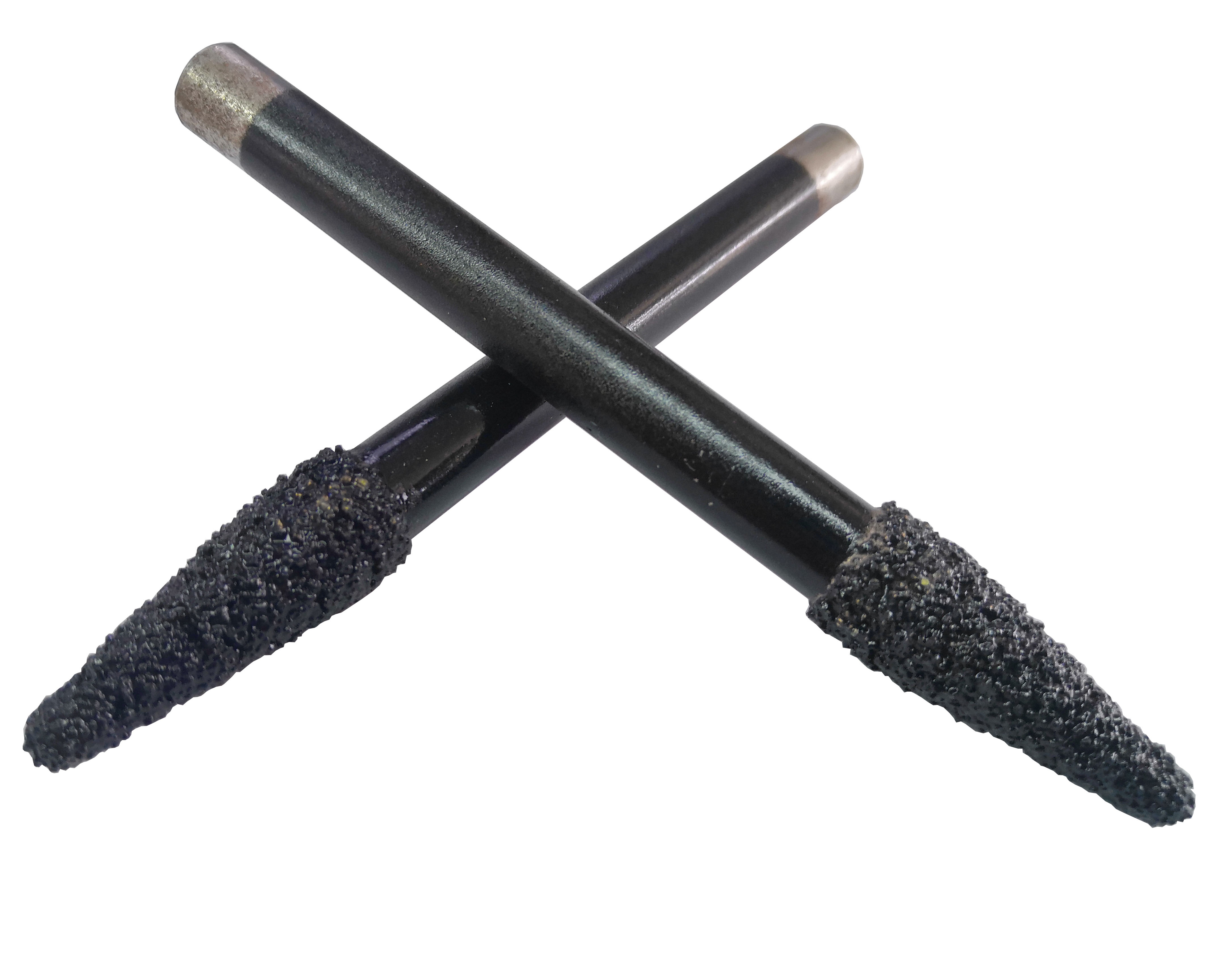 ดอกกัดหินเคลือบเพรช ดอกดำเปิดหน้าหินแข็ง แกน 10 mm Vacuum Brazed Diamond Tools