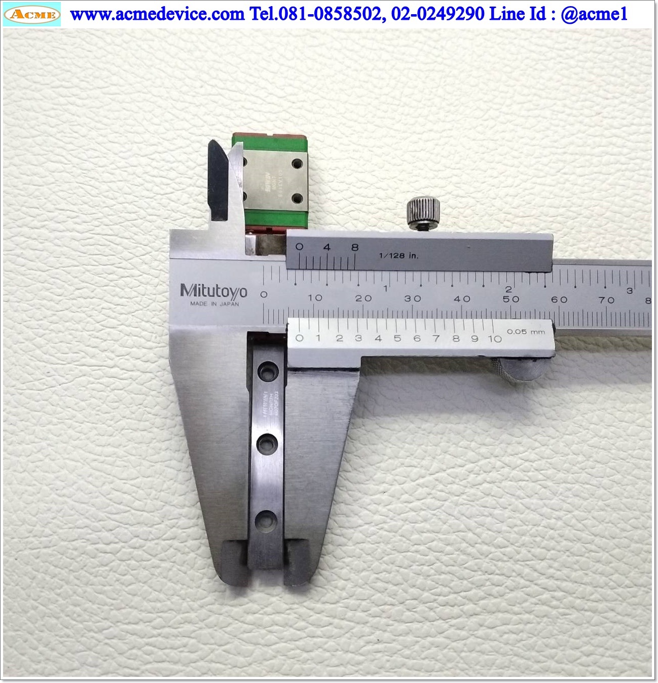 Linear Block and Rail Hiwin รุ่น MGN7, รางสไลด์ขนาด 7 mm. x 93 mm. ( 2 Block )