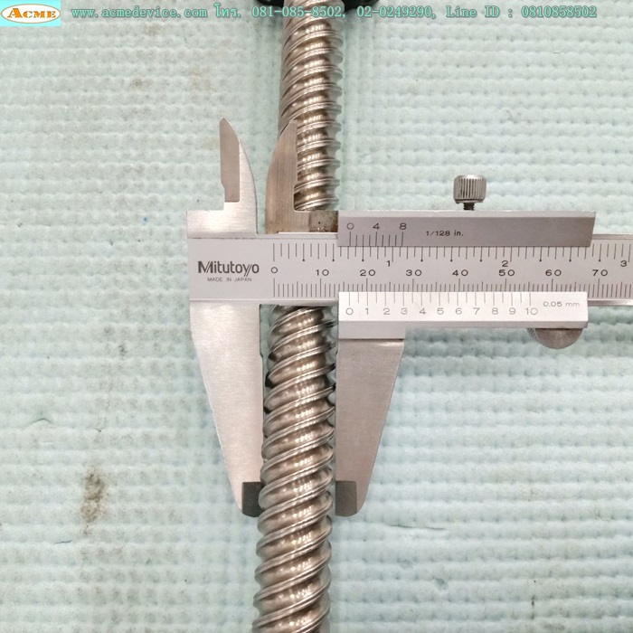 Ball Screw ขนาดเพลา 16 mm.x 670 mm., Stroke 495 mm., Pit 20 mm.