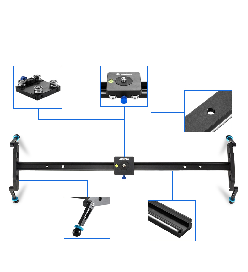 Dolly Slider (รางดอลลี่,รางสไลด์) รางเลื่อนระบบลูกปืน ลื่น เงียบ แข็งแรง สามารถต่อขาตั้งกล้องได้