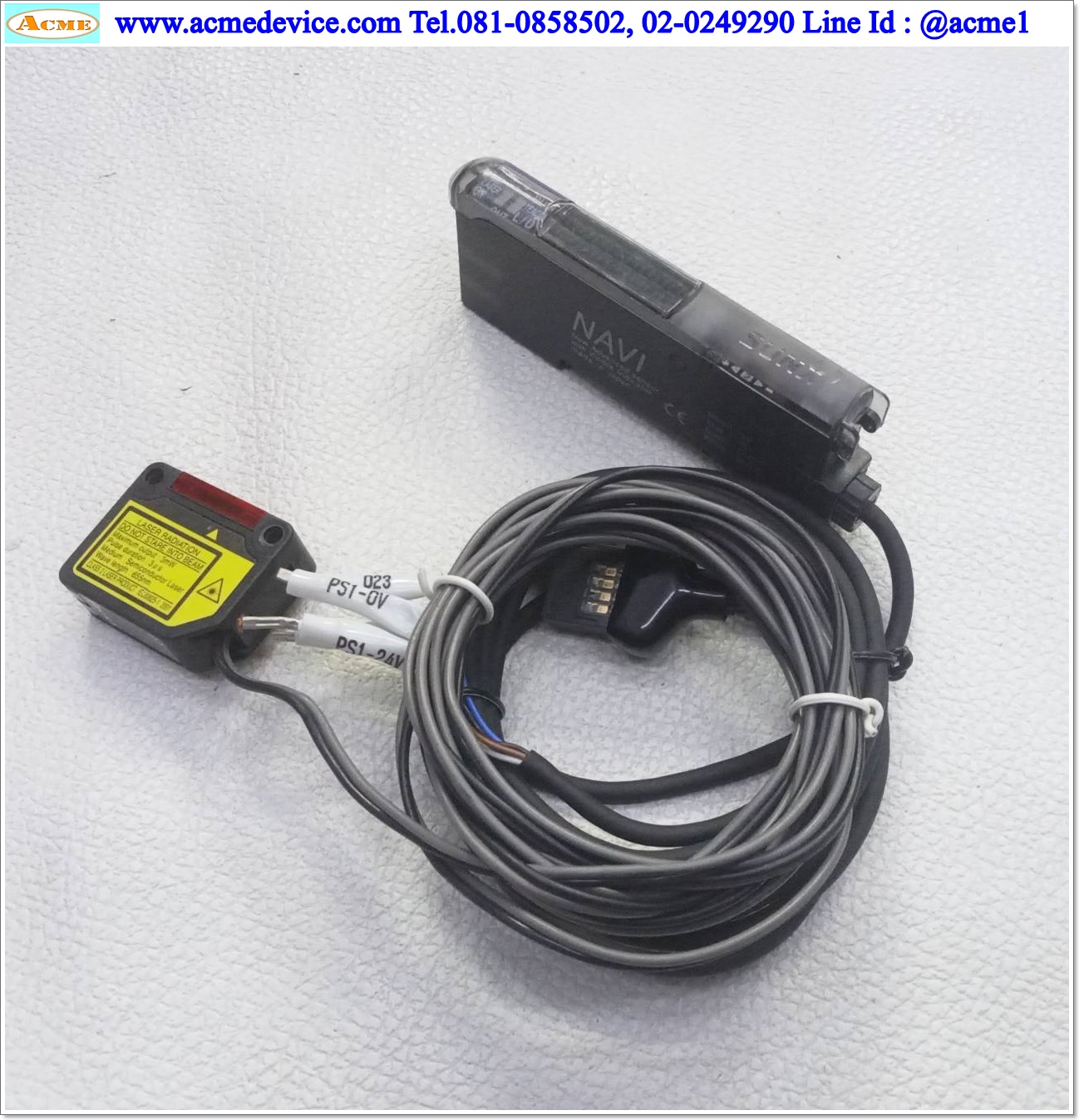 Laser Amp Panasonic/SUNX รุ่น LS-401 & LS-H91, ระยะ 7 M., NPN (ใช้กับแผ่นสะท้อน)