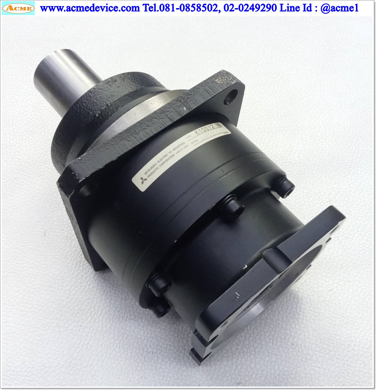 Gear Head Mitsubishi รุ่น K10012 D, Ratio 12:1 (เพลาเข้า 19 mm., ออก 32 mm.) for 750W