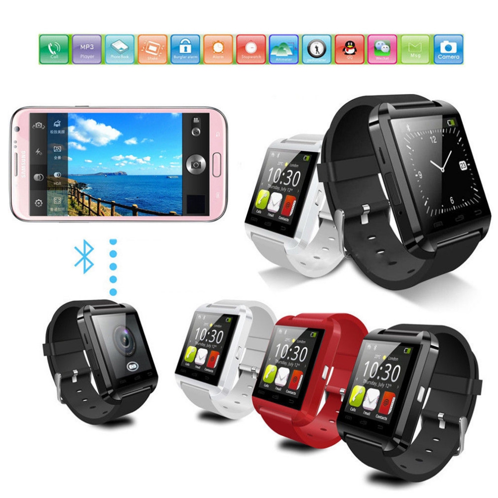 นาฬิกา SmartWatch U8 แท้ สีแดง พร้อม Bluetooth