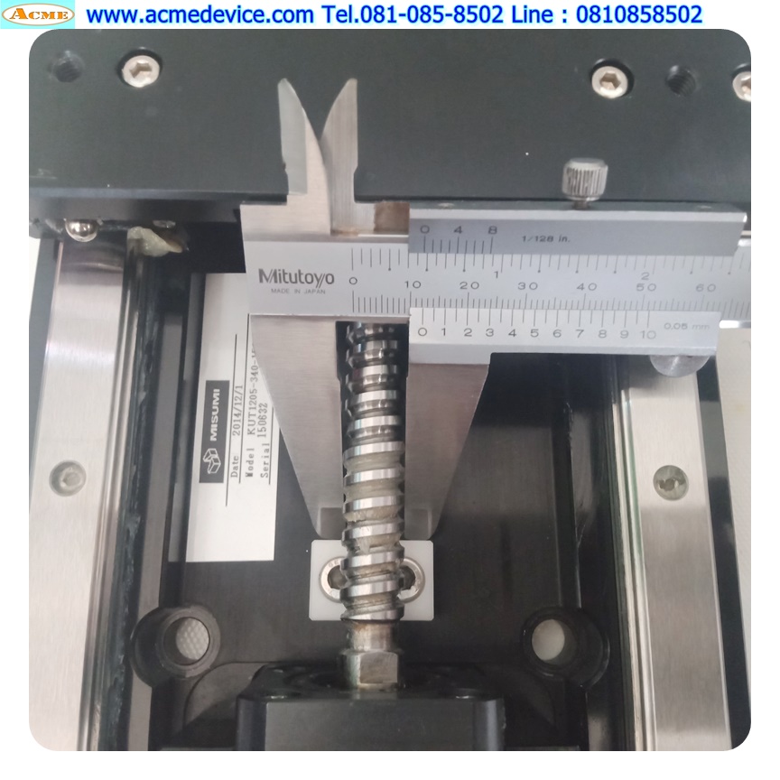 แกนสําเร็จรูป Ball Screw Misumi รุ่น KUT1205-340-150-D1, ขนาด 150 mm x 340 mm, Stroke 140 mm, Pit 6 mm