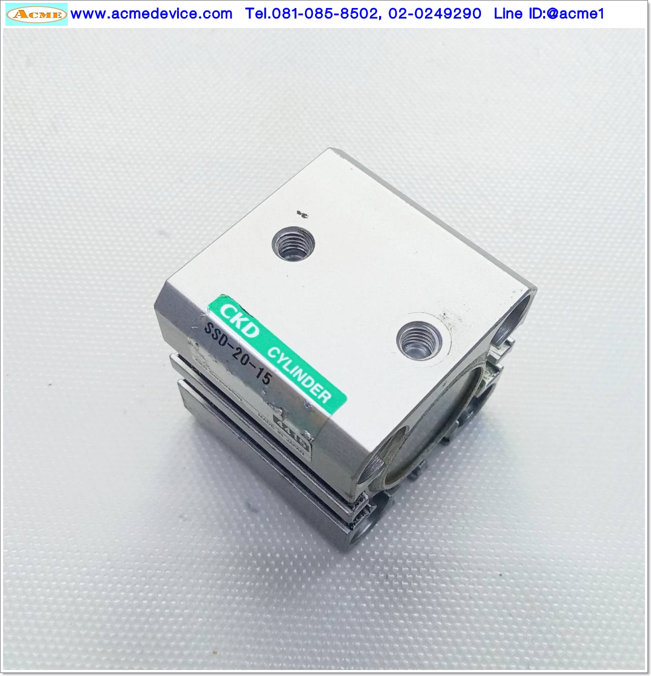 Air Cylinder CKD รุ่น SSD-20-15, Bore 20 mm, Stroke 15 mm