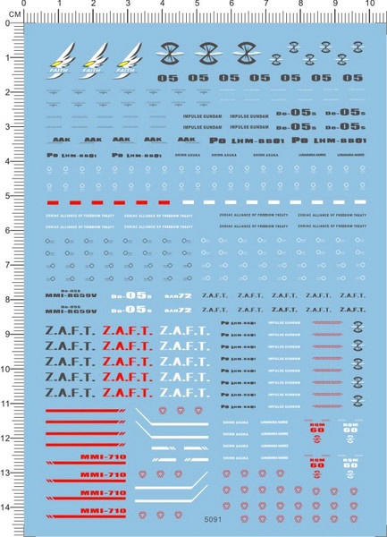 MG SWORD IMPULSE GUNDAM WATER DECAL ดีคอลน้ำ สวอร์ด อิมเพาวส์ กันดั้ม