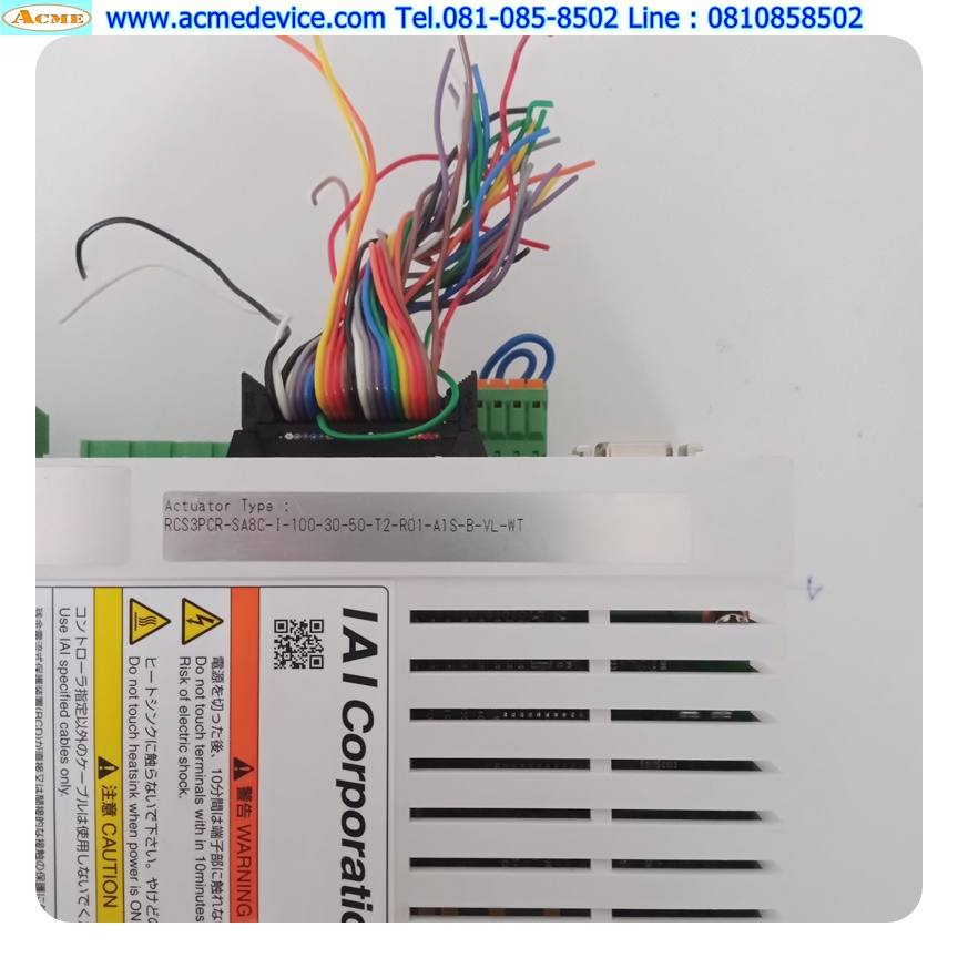 Slider IAI Drive รุ่น SCON-C-100I-NP-2-2-WT & RCS3PCR-SA8C-I-100-30-50-T2-R01-A1S-B-VL-WT, Stroke 50 mm.(สาย 1 m.)