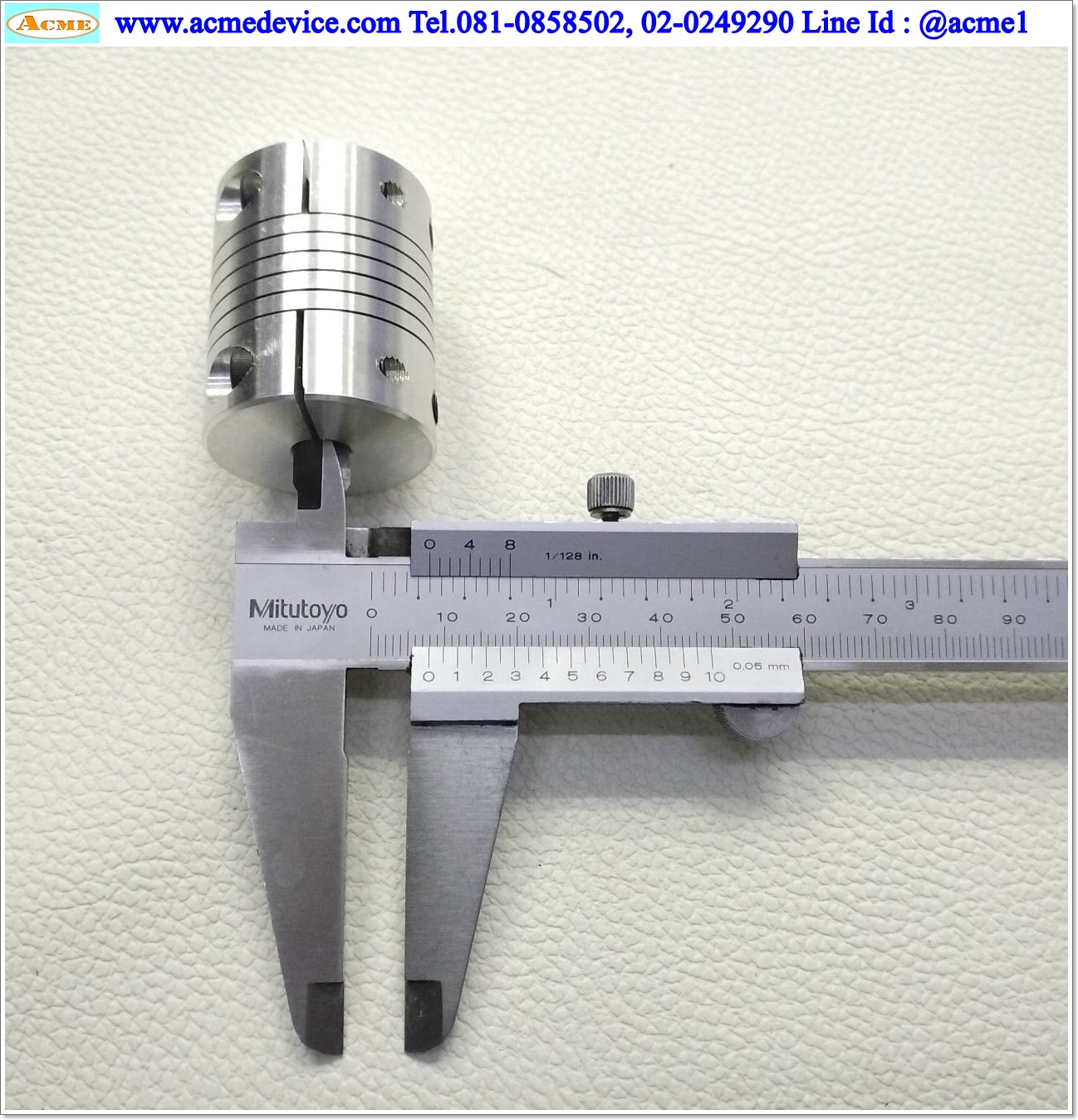 Coupling Aluminum ขนาด ID 6/8 mm, OD 32mm, L 40mm