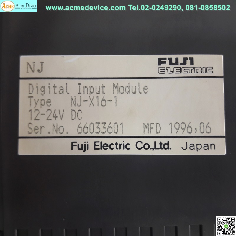 PLC Fuji รุ่น NJ-X16-1, Digital Input Module