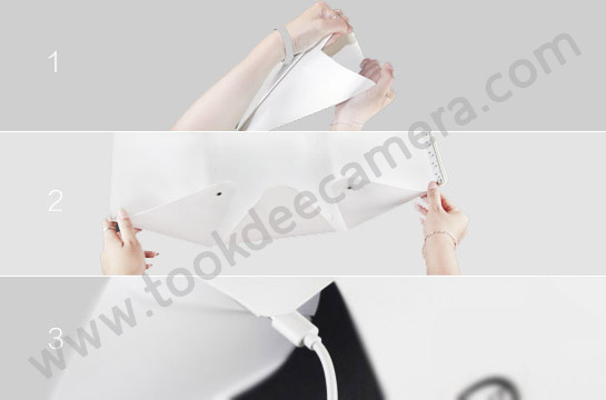 สตูดิโอถ่ายสินค้าพกพาง่าย แบบมืออาชีพด้วยมือถือพร้อมไฟ LED ในตัว