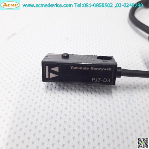 Photoelectric Yamatake Honeywell รุ่น PJ7-D3, ระยะ 20-100mm, NPN, Light-ON, (รับ-ส่งในตัว)