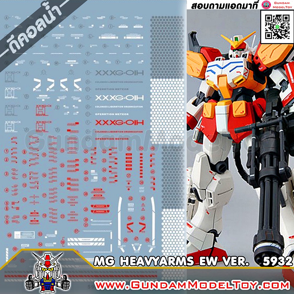 MG HEAVYARMS EW WATER DECAL ดีคอลน้ำเฮฟวี่อาร์มส