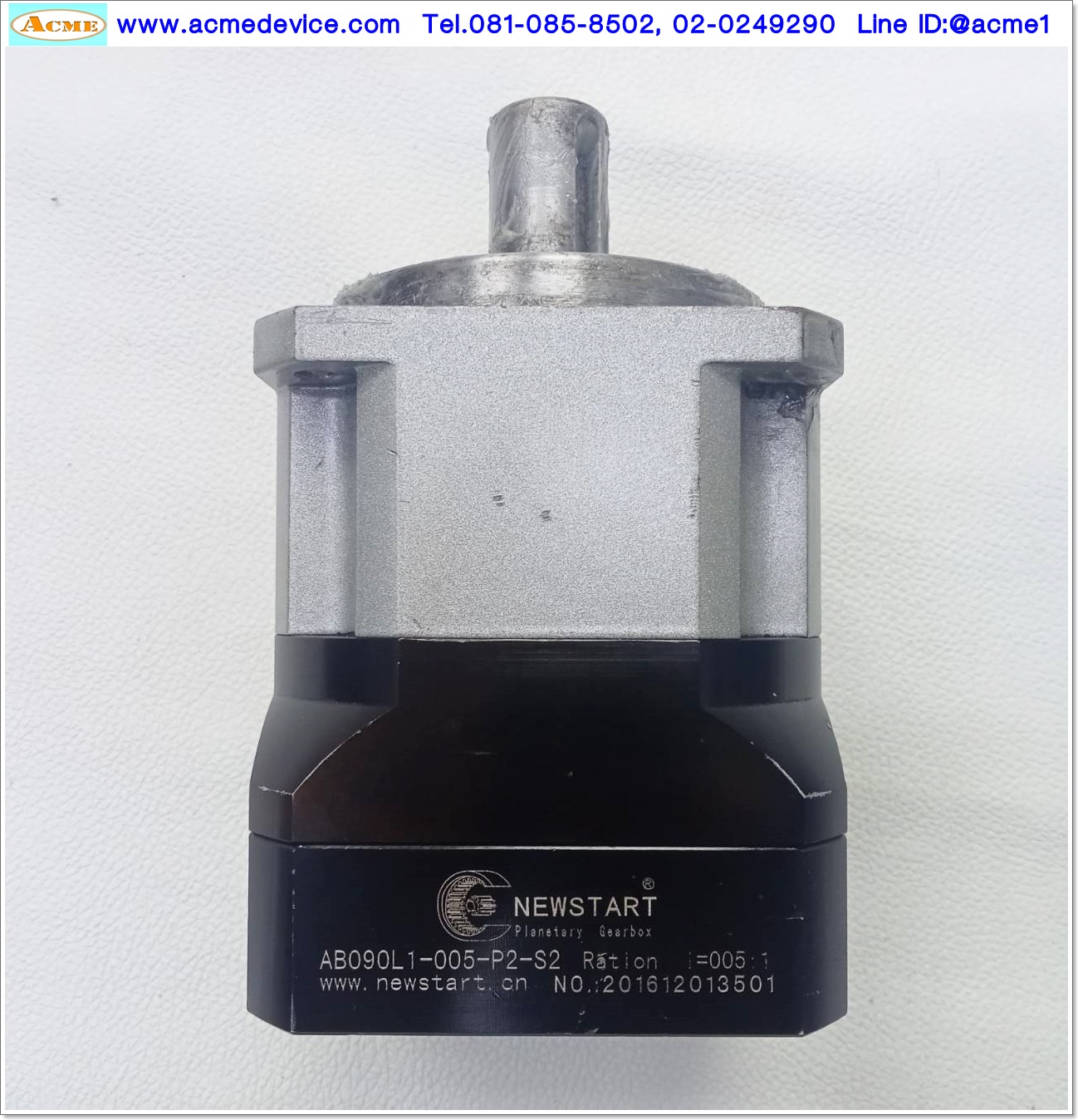 Gear Head Newstart รุ่น AB090L1-005-P2-S2, Ratio 5:1 (เพลาเข้า 19 mm. ออก 22 mm.) for 750w ( B )