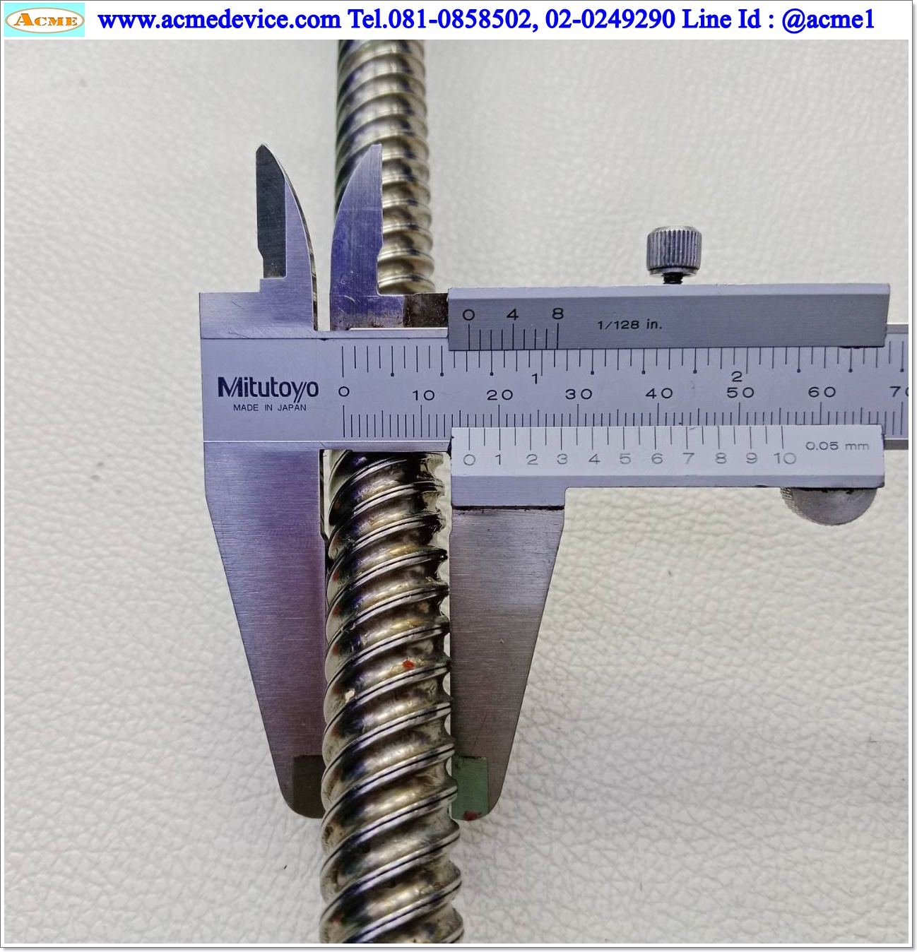 Ball Screw ??? รุ่น ???, ขนาดเพลา 16 x 605 mm., Stroke 475 mm., Pit 20 mm.