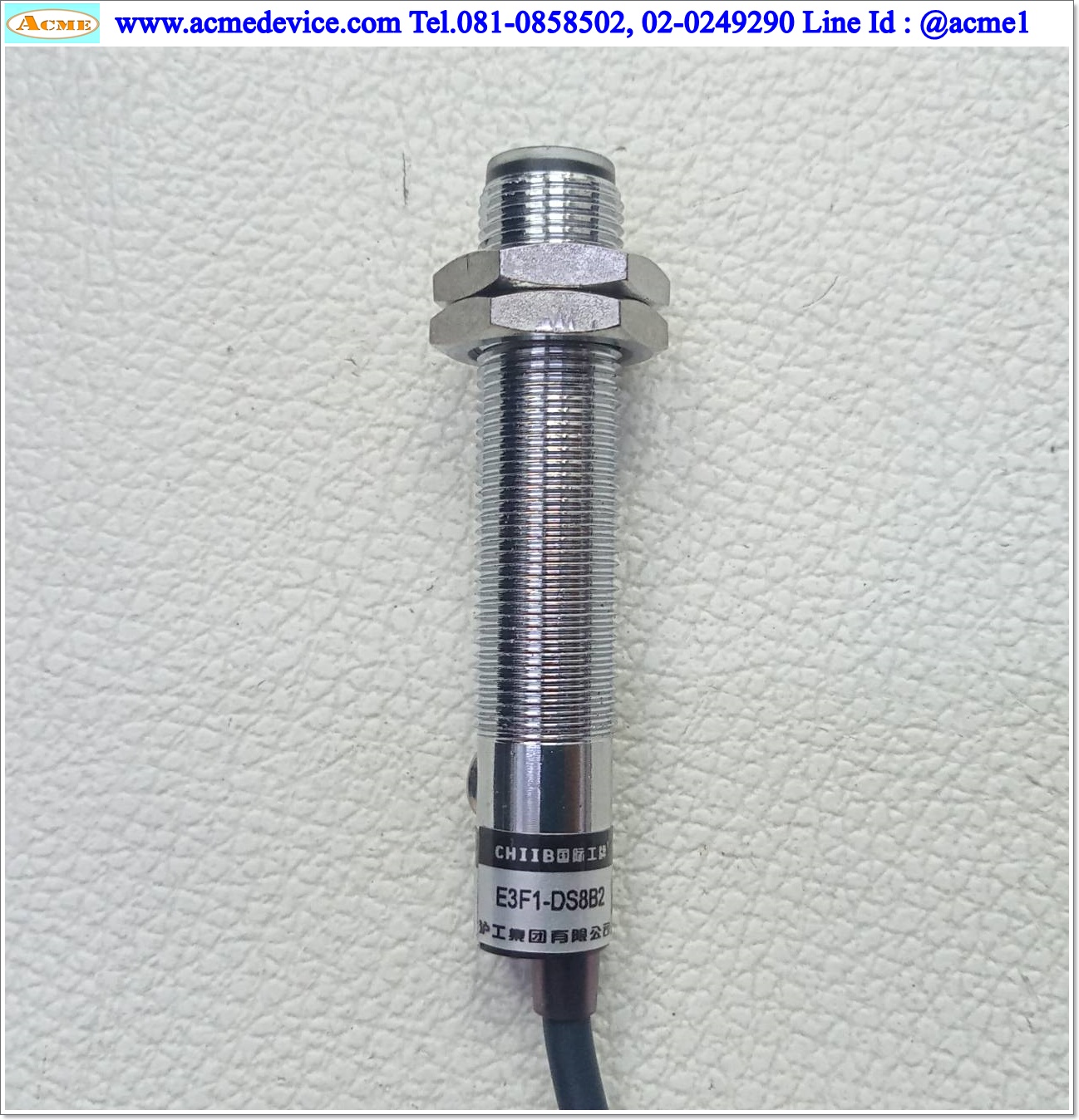 Photoelectric รุ่น E3F1-DS8B2, M12, ระยะ 80mm, 3wire, NPN, NC