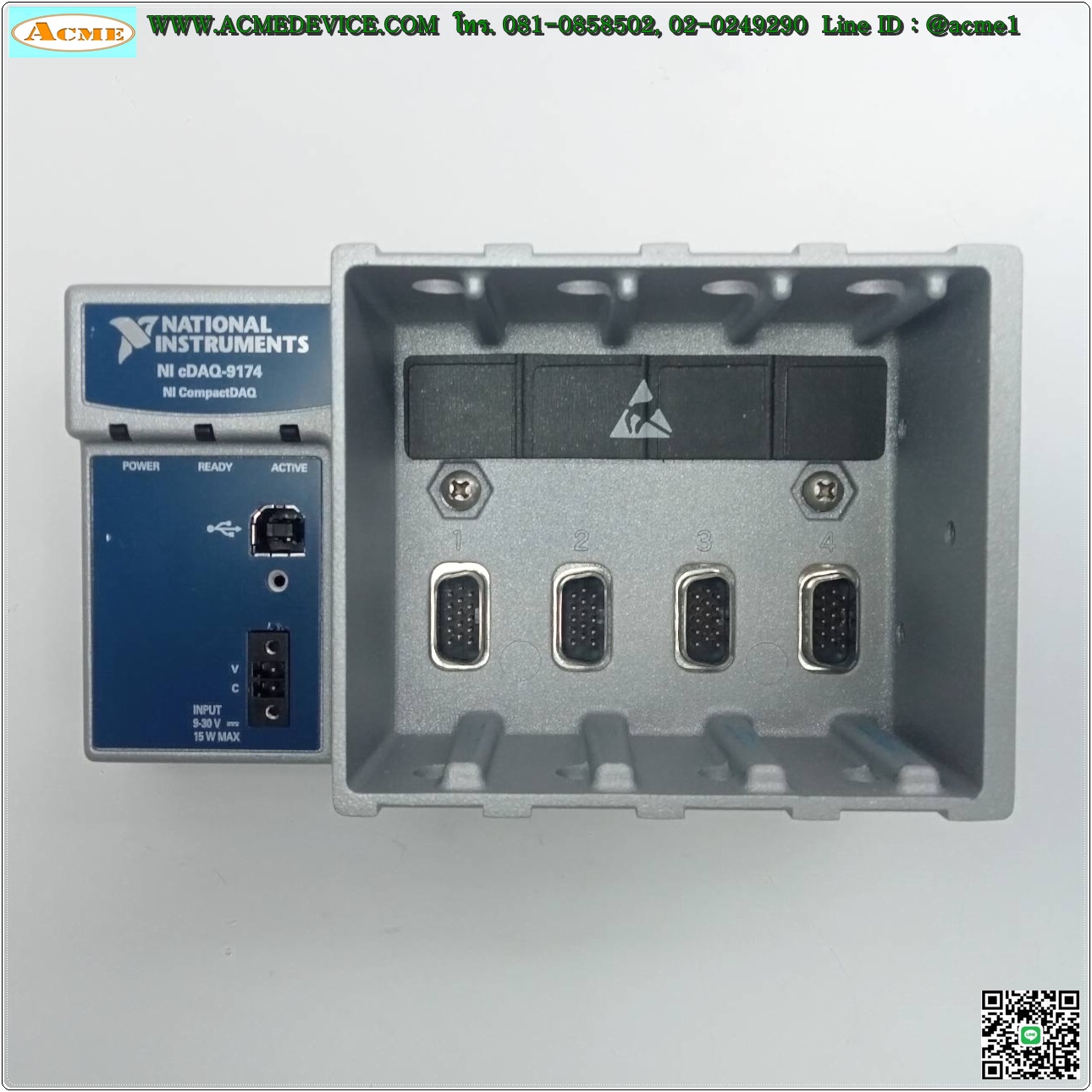 National Instruments รุ่น CDAQ-9174 NI CompactDAQ, NI 9234 4AI +/-5V 24Bit 4CH, NI 9411 6DI +/-5V to 24V 6CH