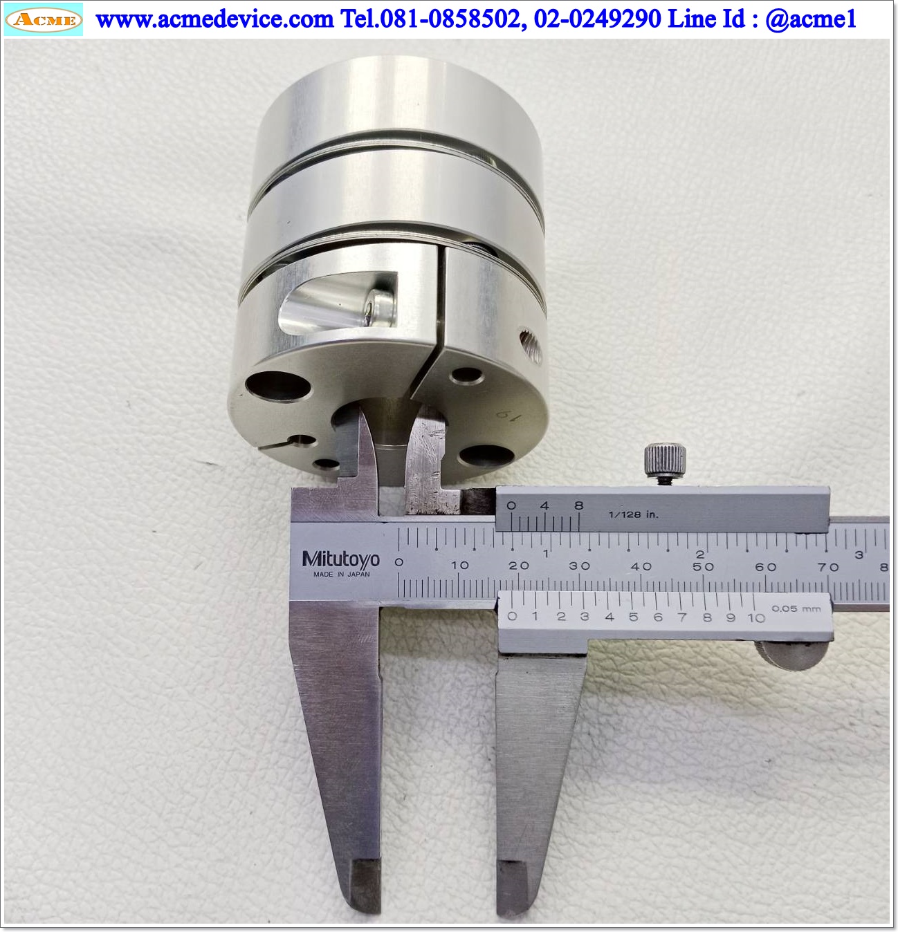 Coupling ขนาด ID 17/19mm, OD 55mm, L 55mm