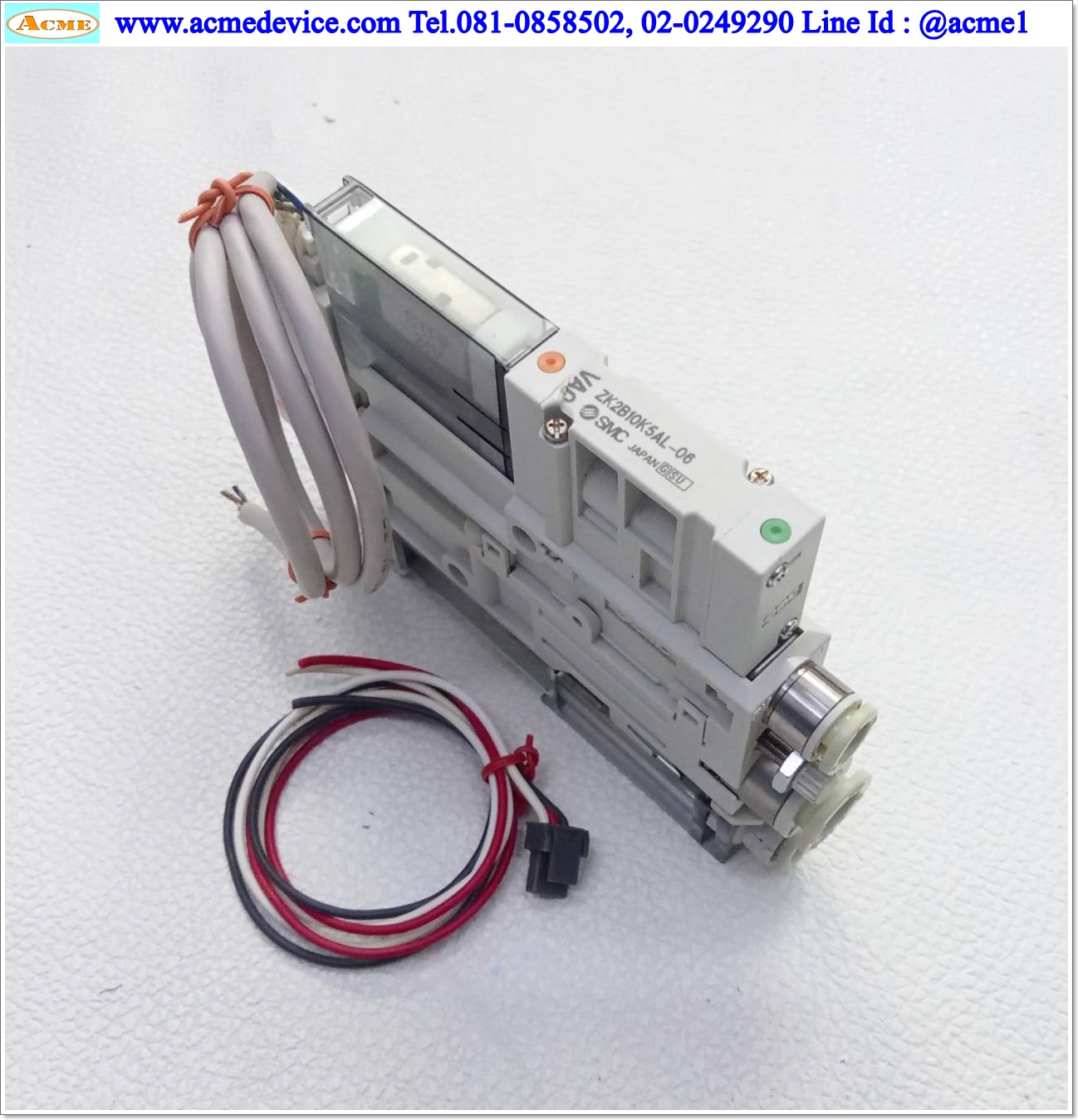 Vacuum Ejector SMC รุ่น ZK2B10K5AL-06 + ZK2-ZSEA-A, 12-24V, Output NPN