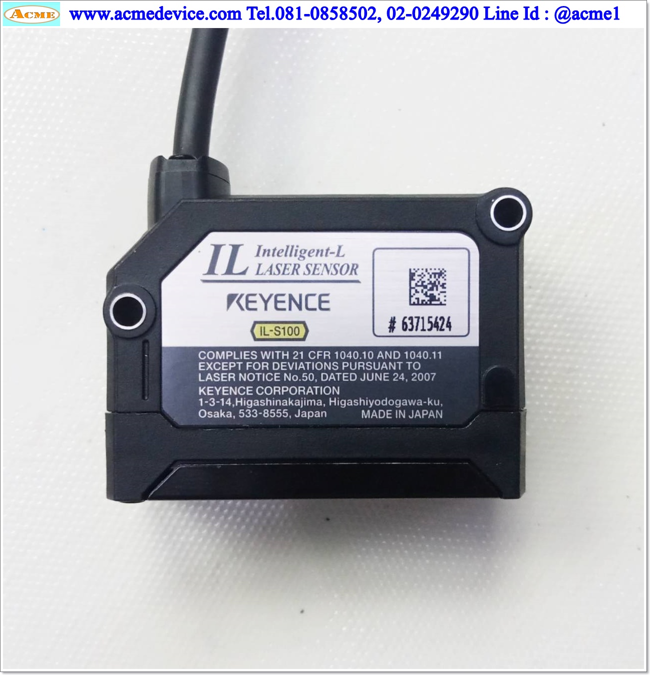 Laser Head Keyence รุ่น IL-S100, ระยะ 75 to 130mm