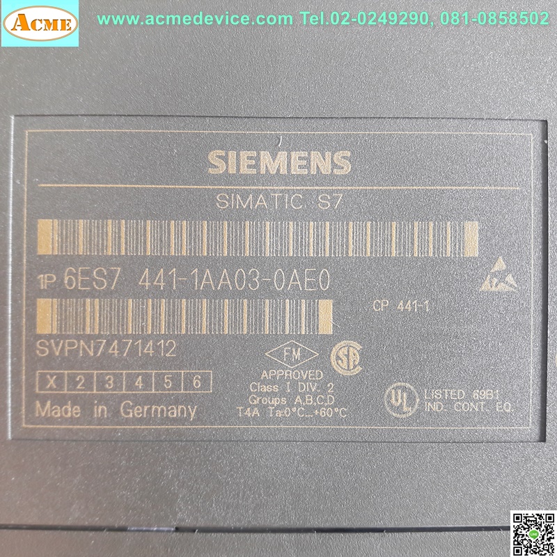 PLC Siemens SIMATIC S7-400 รุ่น 6ES7441-1AA03-0AE0, CP 441-1 (Module)