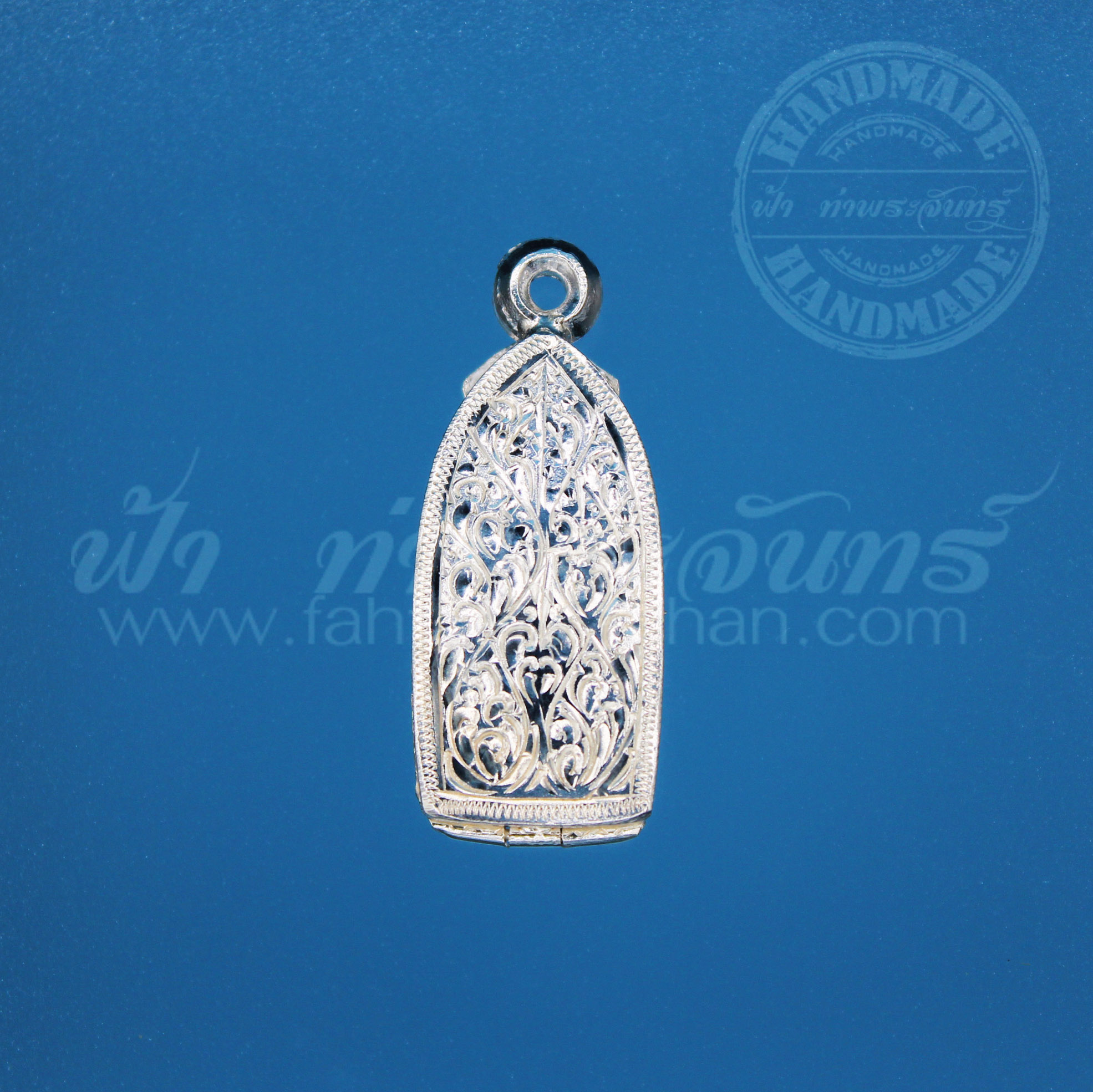 ตลับท้าวเวสสุวรรณ ปิดหลัง เงินแกะลาย 92.5%