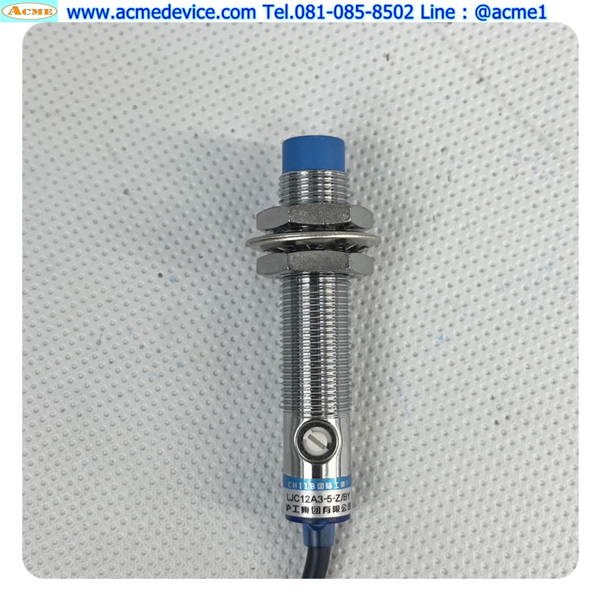 Proximity รุ่น LJC12A3-5-Z/BY, M12, ระยะ 5 mm., 3 wire, PNP, NO, Unshielded, Capacitive