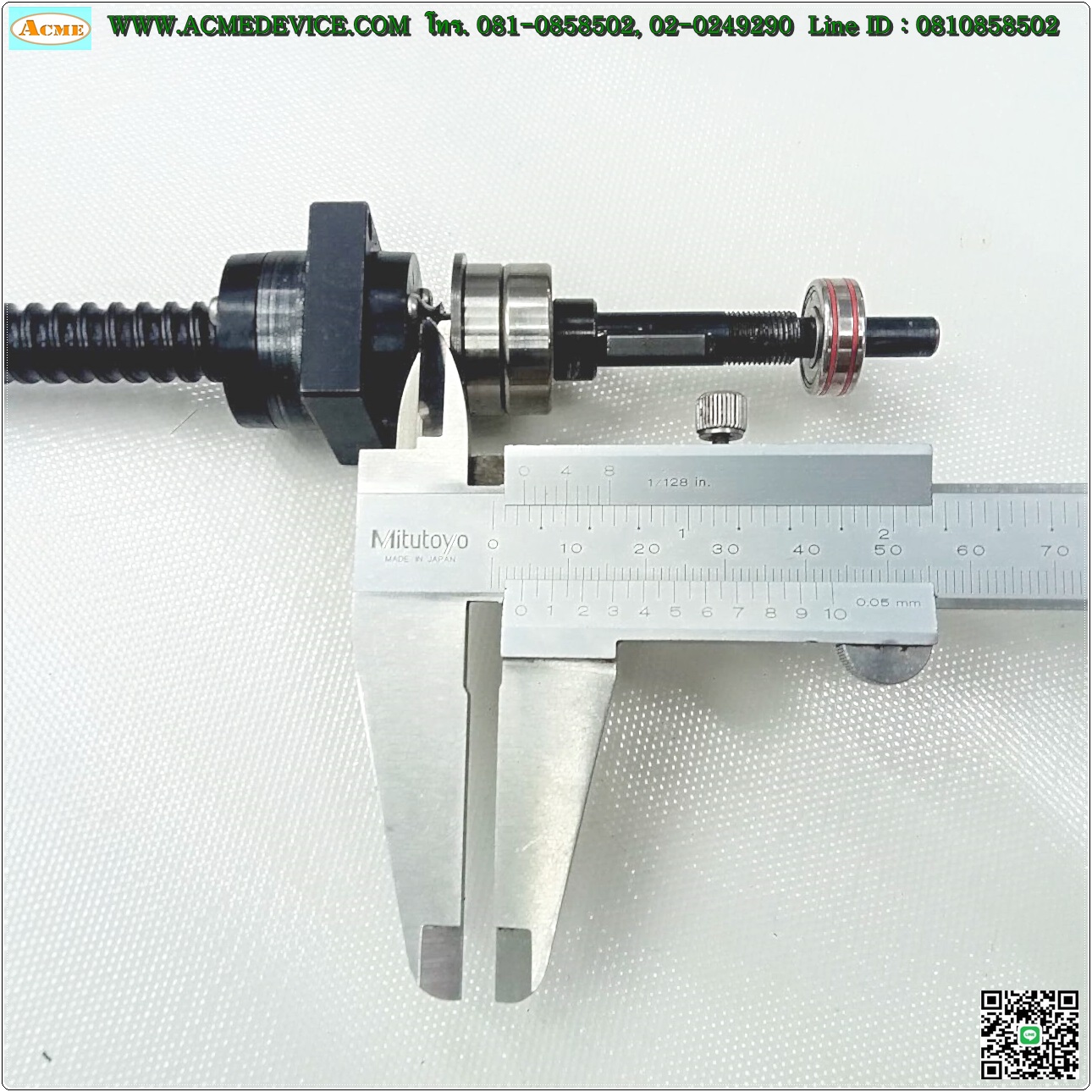 Ball Screw ขนาดเพลา 12 mm. x 750 mm., Stroke 635 mm., Pit 4 mm.