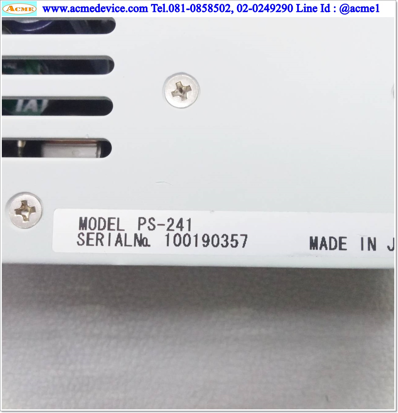 Power Supply IAI รุ่น PS-241, Output 24V, 8.5A, 204W, Power Input 100Vac