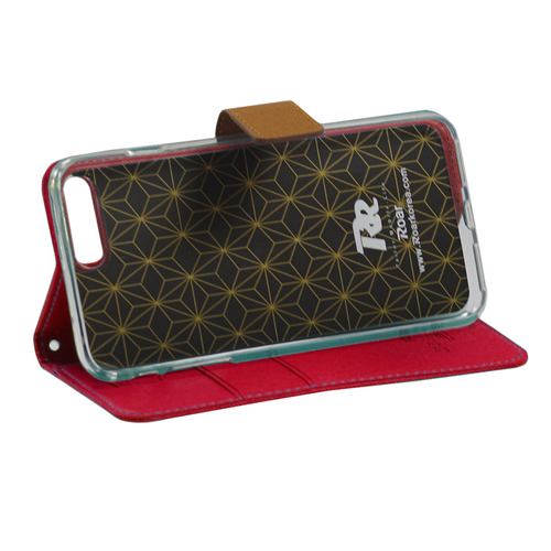 เคสไอโฟน 7 ฝาพับ สีชมพู