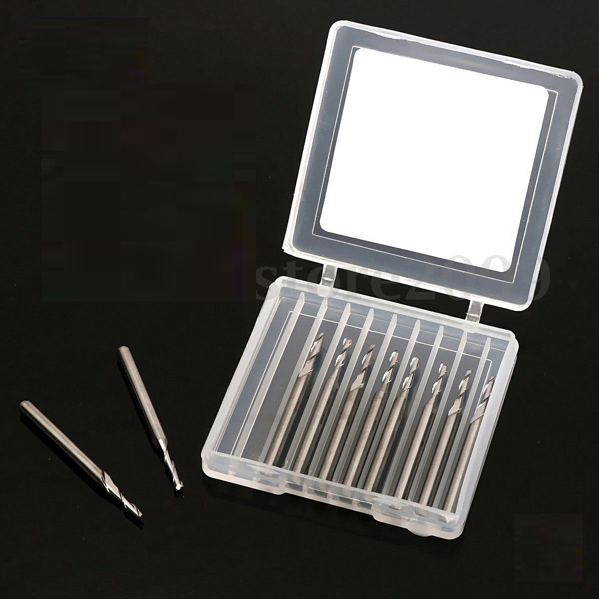 ดอกกัด CNC End Mills ขนาด 1.0 มม. 2 ฟัน 12 มม.10 ดอก