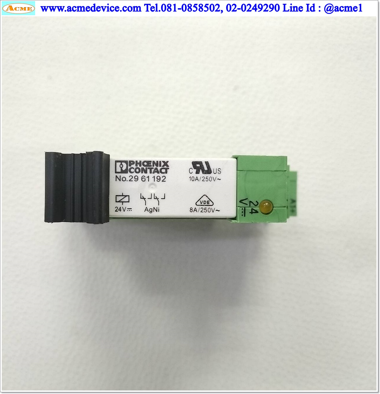 Relay Phoenix Contact รุ่น 2961192 + Socket PLC-BSC-24DC/21-21, Coil 24Vdc, 8A