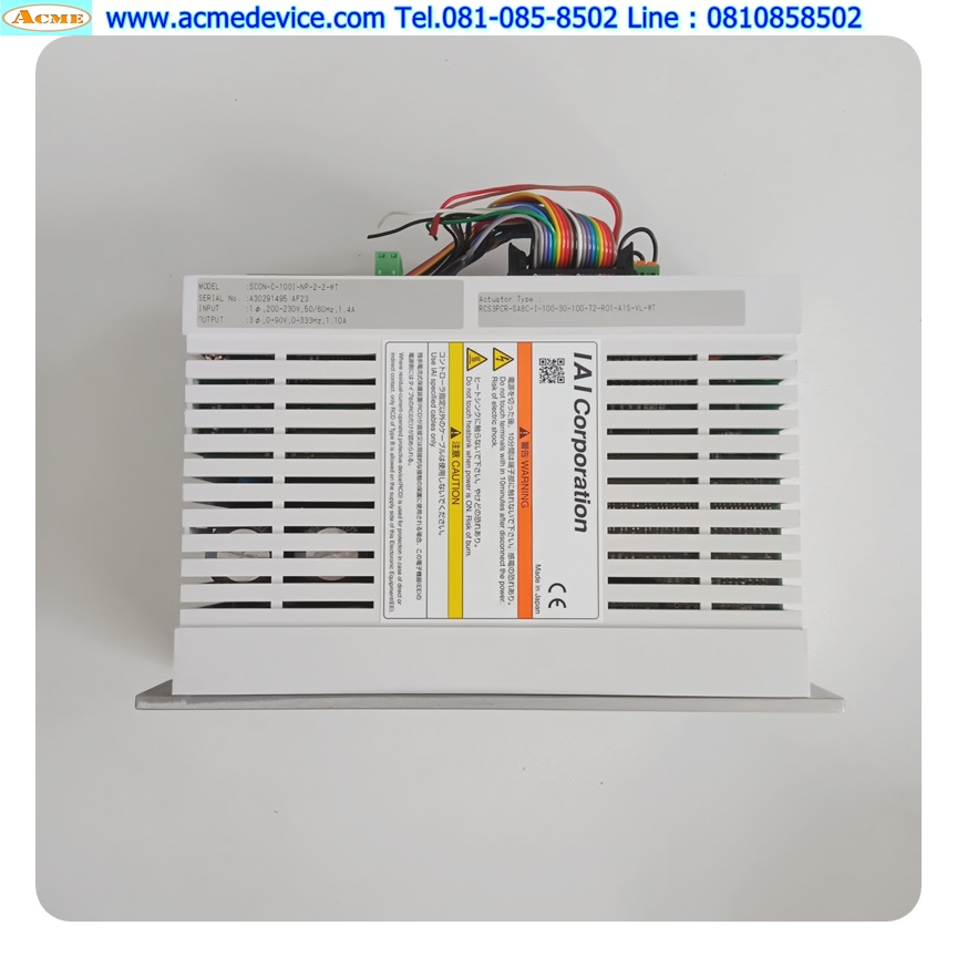 Slider IAI Drive รุ่น SCON-C-100I-NP-2-2-WT & RCS3PCR-SA8C-I-100-30-100-T2-R01-A1S-VL-WT, Stroke 100 mm.(สาย 1 m.)