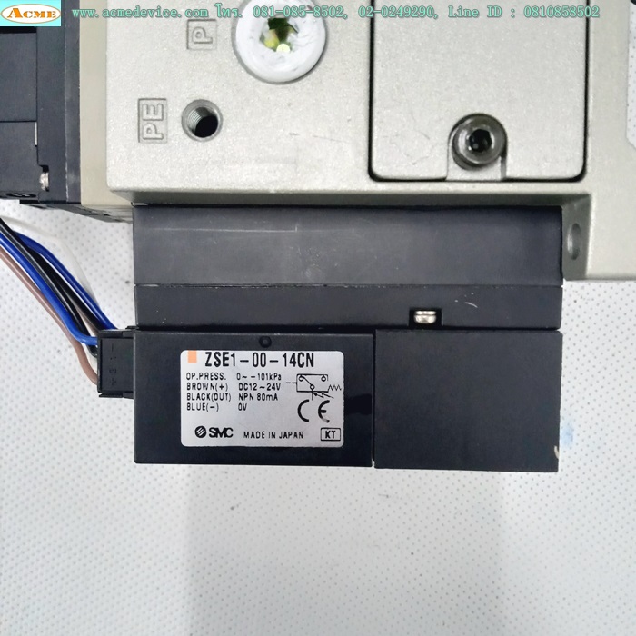 Vacuum Ejector SMC รุ่น ZZM02-SR + ZM103H-K5LZ-E14CL+ZSE1-00-14CN+ VJ114-5L0ZB+ZZM-SA, 24Vdc