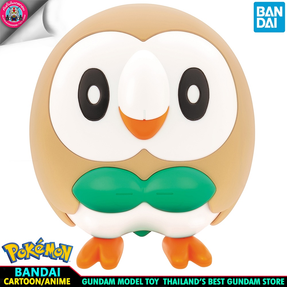 BANDAI ANIME POKEMON PLAMO COLLECTION QUICK 10 ROWLET โมเดล การ์ตูน อนิเมะ