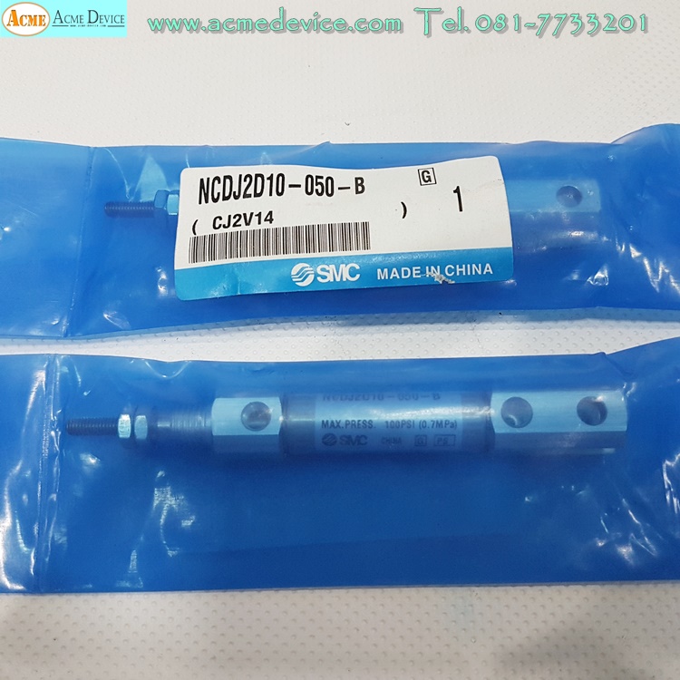 Air Cylinder SMC รุ่น NCDJ2D10-050-B, Bore 10mm., Stoke 0.5"