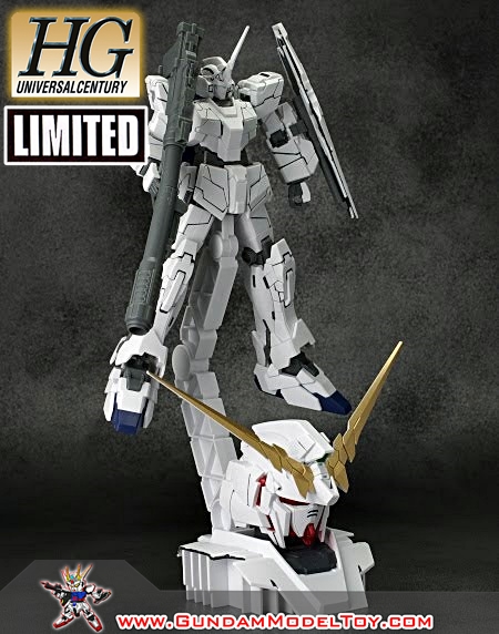 HGUC 1/144 LIMITED RX-0 UNICORN GUNDAM DESTROY MODE + HEAD DISPLAY BASE ลิมิตเตด ยูนิคอร์น กันดั้ม + เฮด ดิสเพลย์ เบส