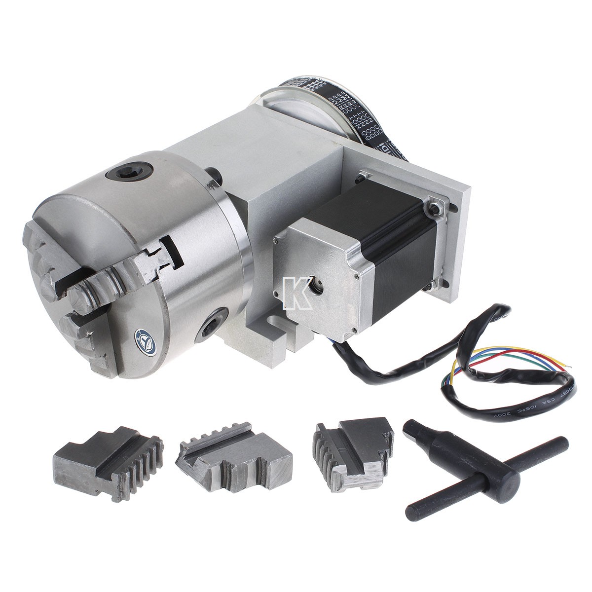 แกน A แบบ B หัวจับ 80 mm CNC L-type 4th-Axis Router Rotational Rotary A-Axis 3 Jaw 80MM Chuck