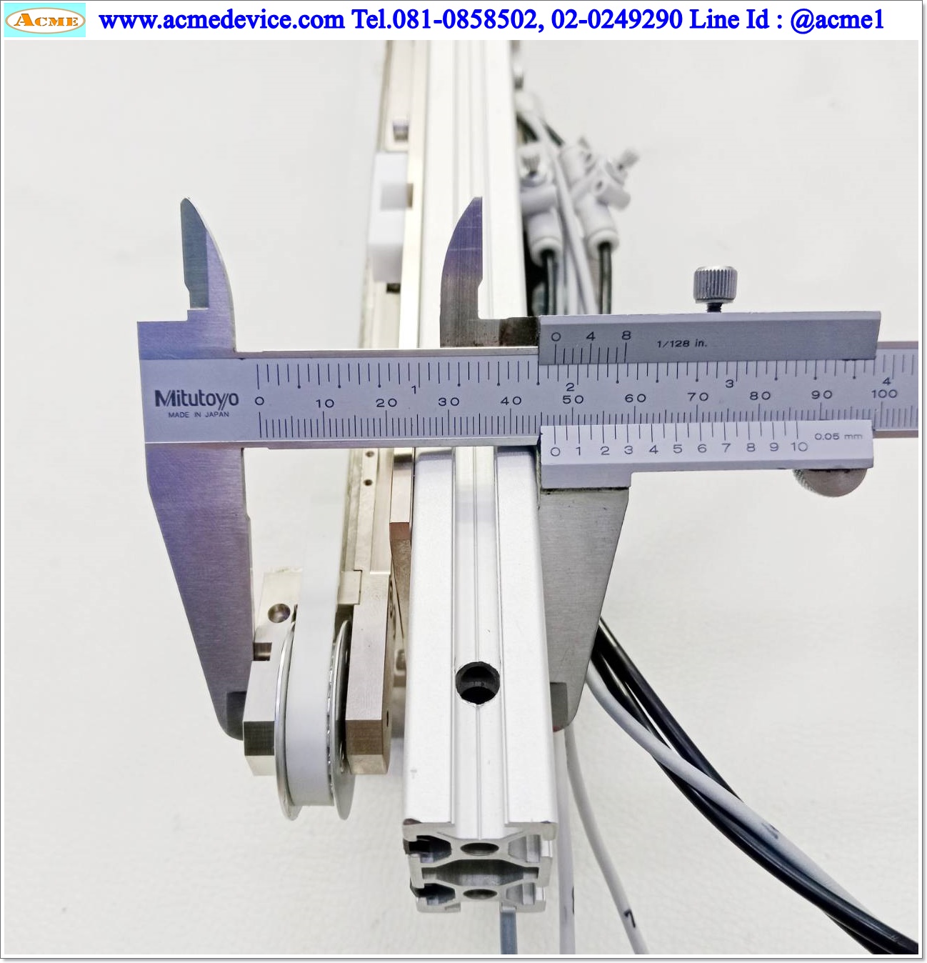 Timing Belt Feeder ขนาด 47 x 800 x 110 mm. & Motor รุ่น HECM245-F1.3A, 2-phase, 5V, 1.3A, 1.8 deg/step