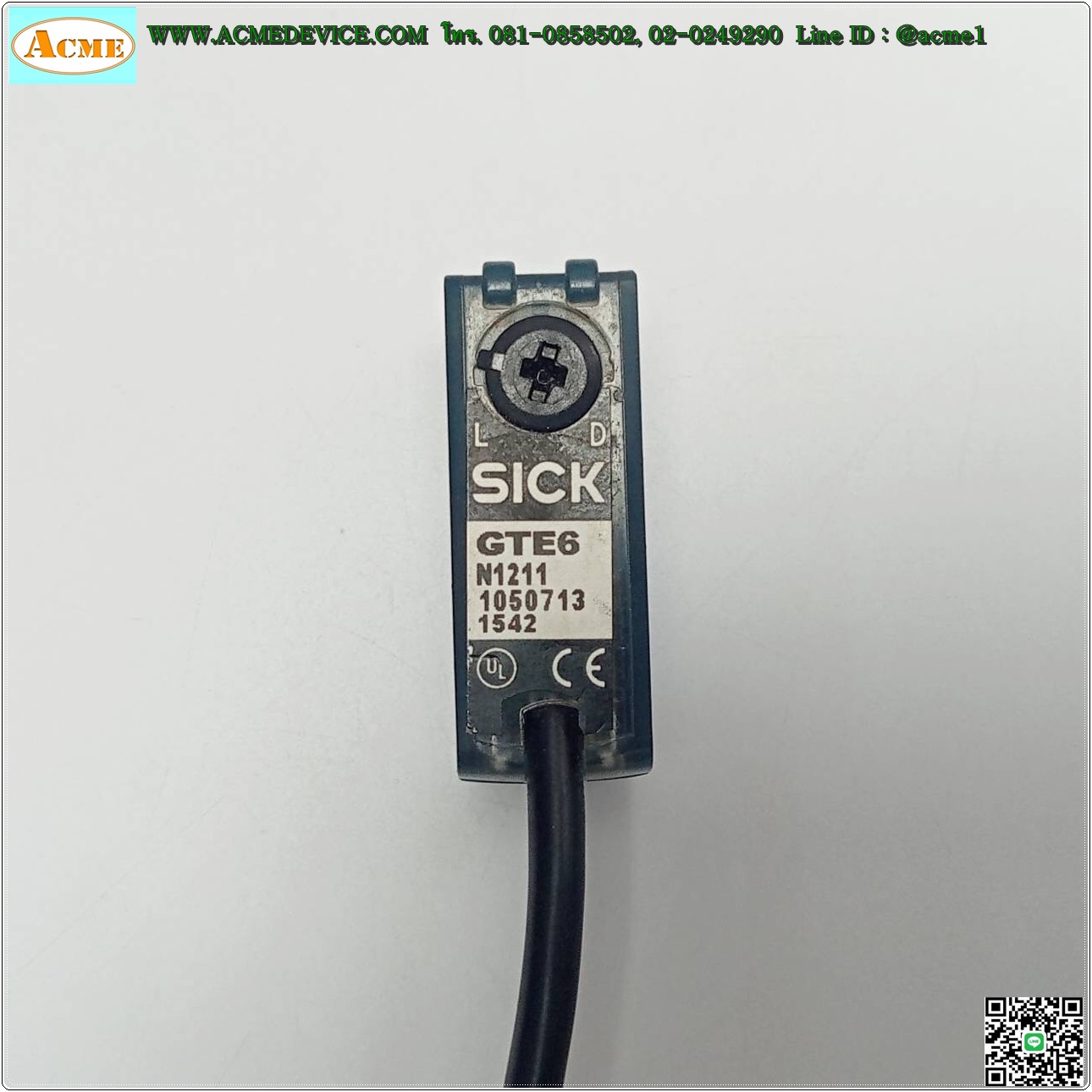 Photoelectric SICK รุ่น GTE6-N1211, ระยะ 5-300mm, NPN, Light-ON / Dark-ON, (รับส่งในตัว)