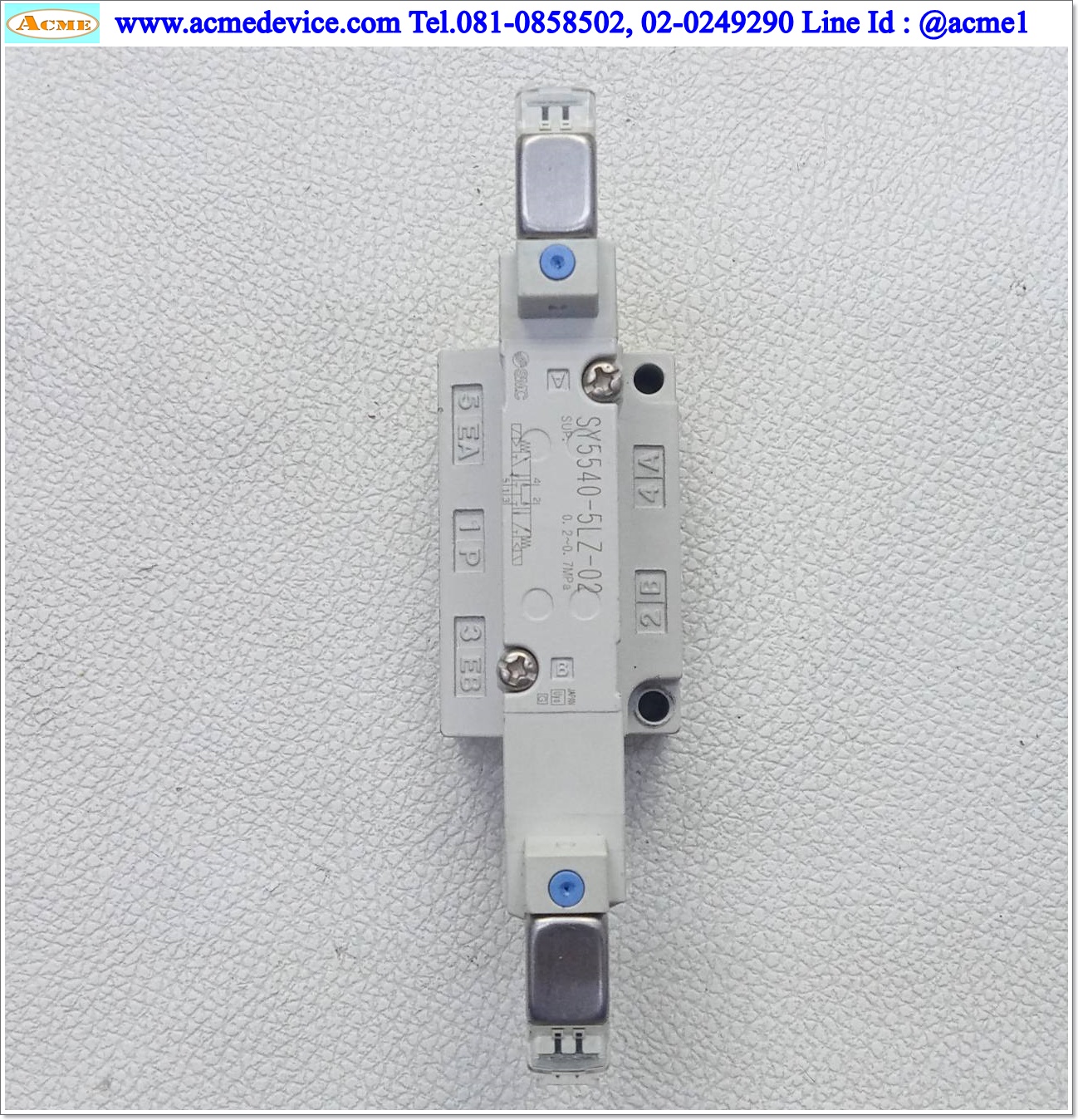 Solenoid Valve SMC รุ่น SY5540-5LZ-02, 5/3, 3-Position, Close center, 24Vdc