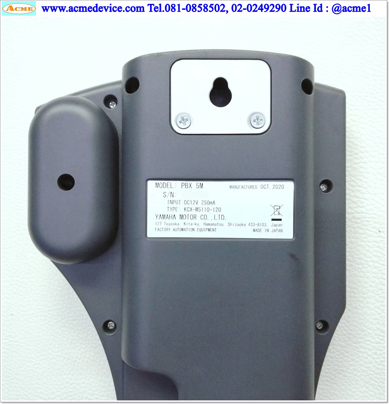 Teach Pendant Yamaha รุ่น PBX 5M, KCX-M5110-120, 12Vdc, 250mA