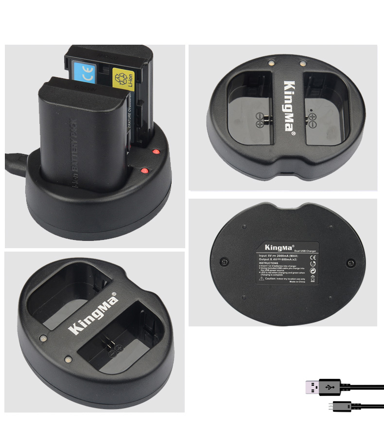 แท่นชาร์จแบต2ก้อน ยี่ห้อkingma สำหรับแบตเตอรี่ Canon LP-E6
